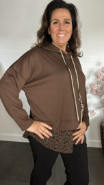 Sweater met capuchon /Panter Choco