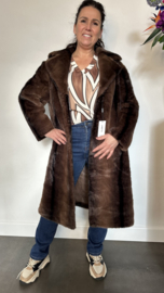 Lange bontjas bruin (fake fur)
