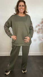 2-Delig comfy pak met panter bies Army