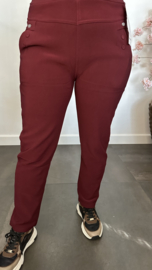 Tregging met fleece gevoerd en glitter detail Bordeaux