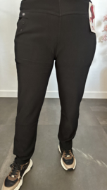 Tregging met fleece gevoerd en glitter detail Zwart
