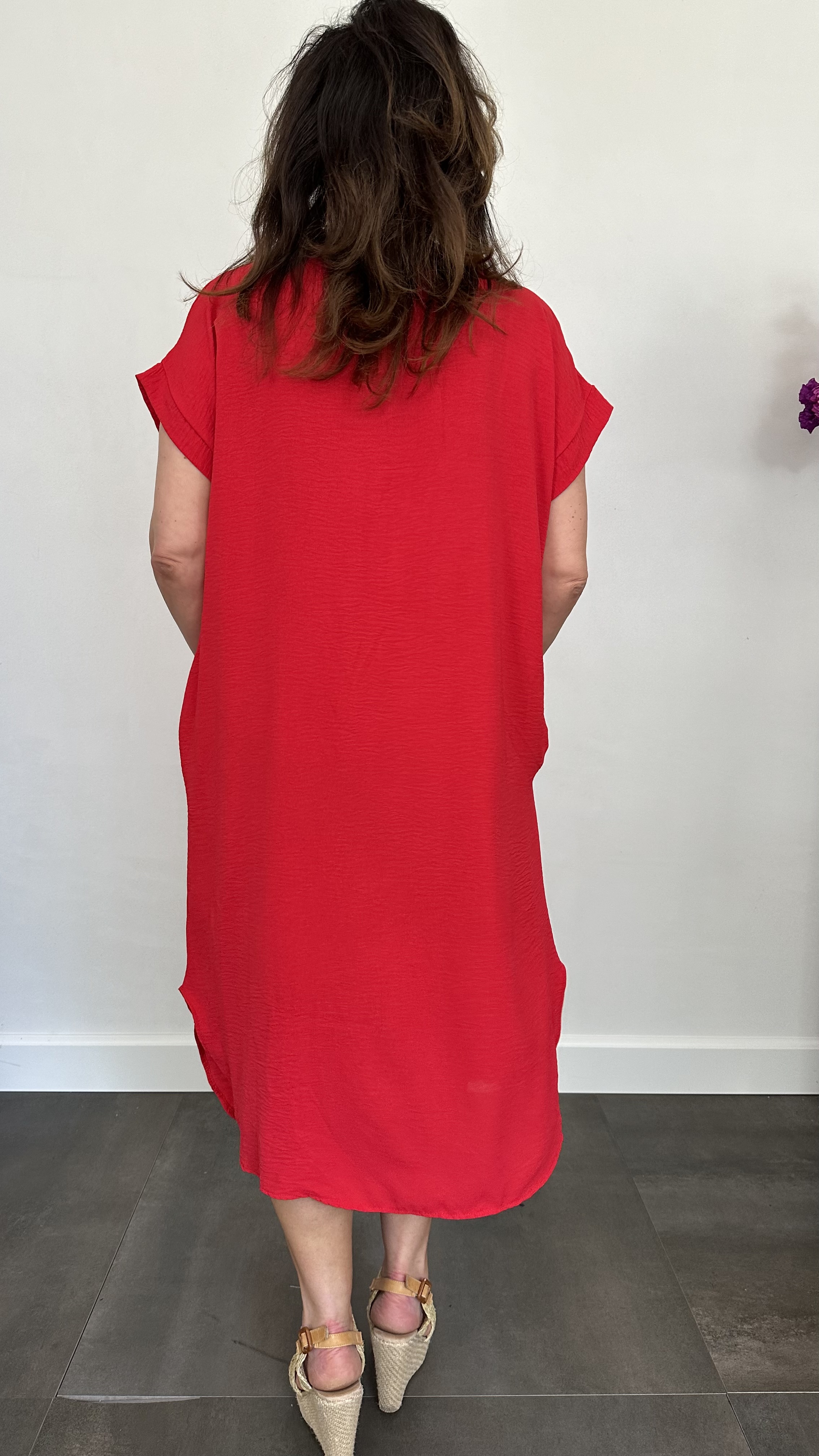 Jurk Maya +Size rood