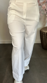 Highwaist WIDE LEG jogger Wit