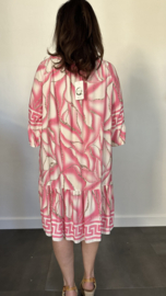 Jurk Linda met strook pink/roze