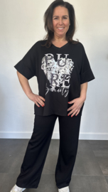 Comfy pak panter Love zwart