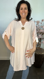 Blouse Linda linnenlook Roze