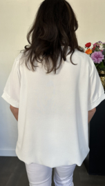 Top Maya korte mouw +SIZE ecru