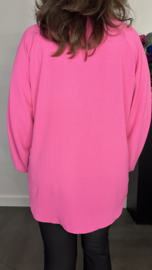 Blouse GiGi met pofmouw fuchsia