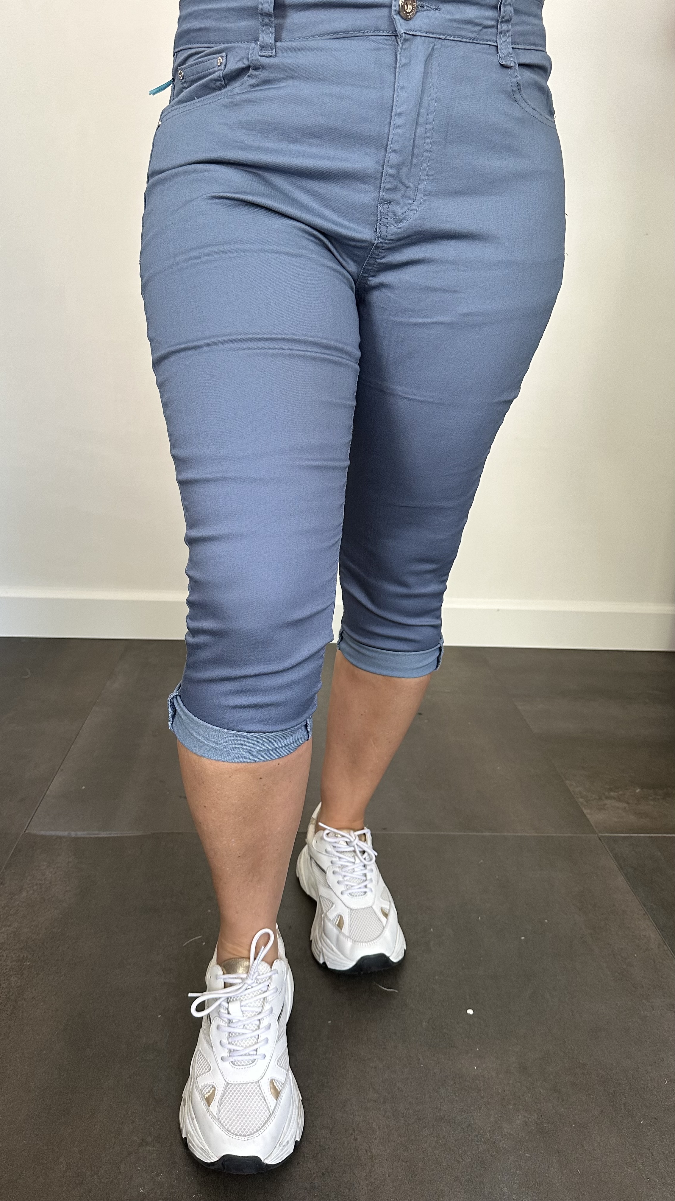 Capri stretch broek B.S. Jeans blauw