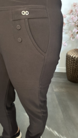 Tregging met fleece gevoerd en glitter detail Choco
