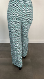 Broek met wijde pijp diamant mint
