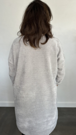 Tuniek baby rib met ketting licht grijs