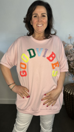Sweatshirts Good vibes Roze
