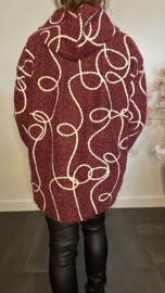 Vest Bodhi met capuchon Bordeaux