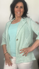 Opengewerkte blazer Mint