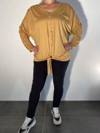 T-shirt Vera lange mouw  camel