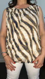 Ballon top Zebra bruin