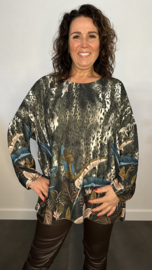 Blouse Conny Panter/ Bloemen army