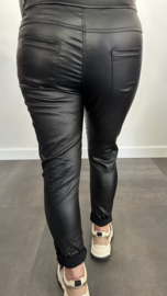 Joggjeans Leatherlook coating zwart