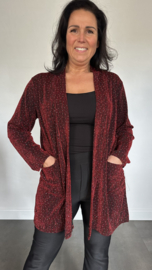 Glitter vest Roxane Zwart/Rood