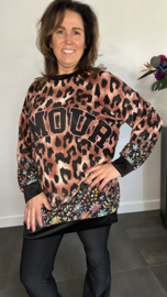 Sweater velvet panter amour