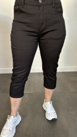 Capri stretch broek B.S. zwart