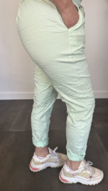 Comfy joggjeans licht groen +SIZE