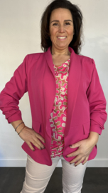 Blazer Marjan met gesmokte mouw fuchsia