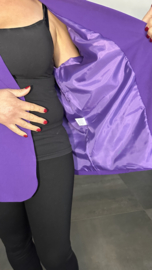 Blazer met gesmokte mouw sparkle + SIZE paars SALE