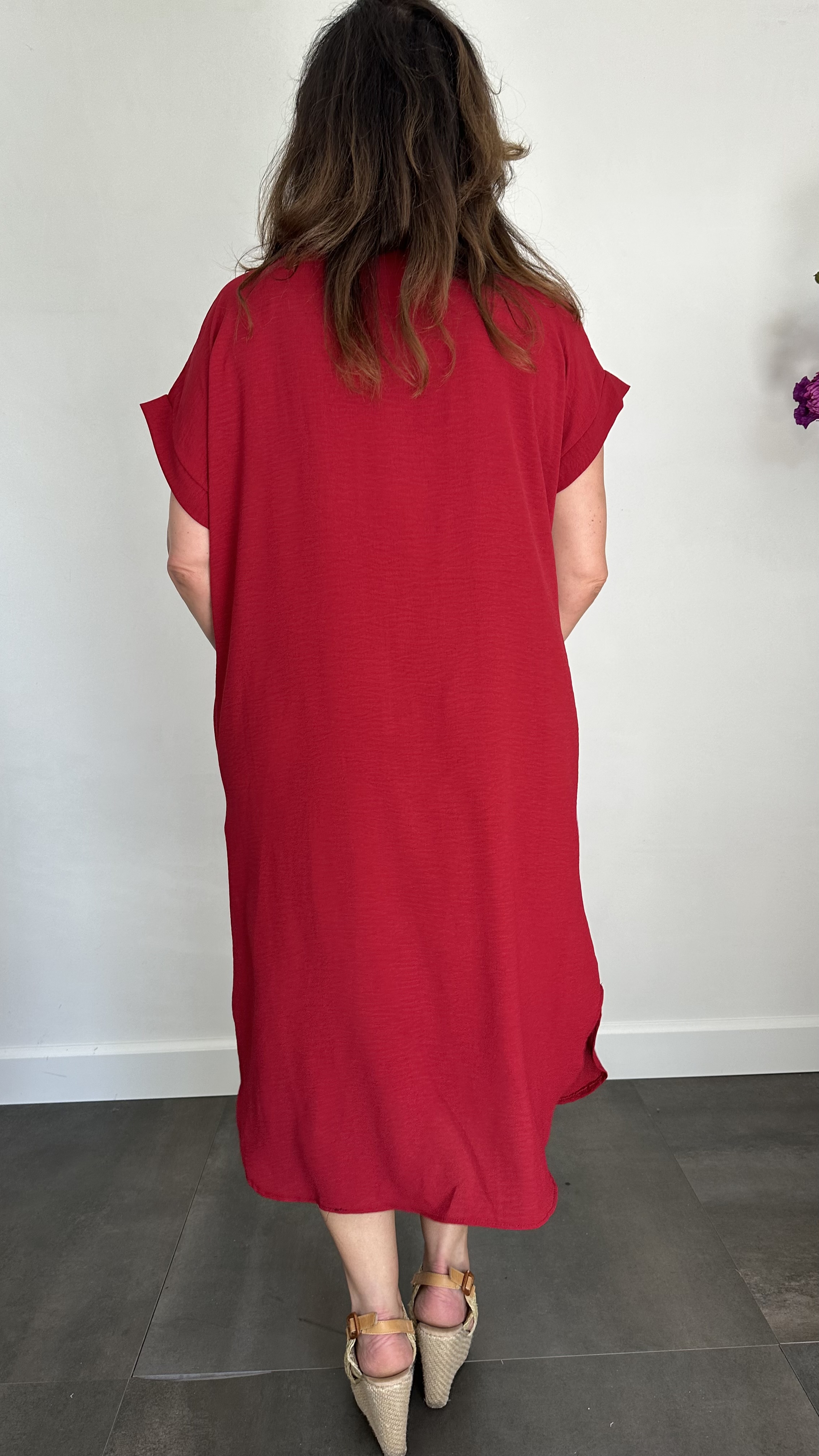 Jurk Maya +Size bordeaux