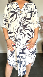 Linnenlook jurk Jade Wit