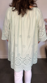 Broderie top Aurora mint