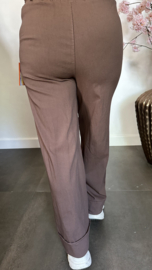 Highwaist WIDE LEG jogger Choco