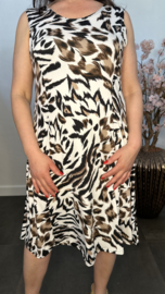 Hemdjurk Panter ecru/bruin/zwart