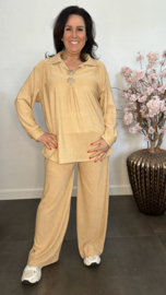 2-Delig comfy pak Sunny ribbel Camel SALE