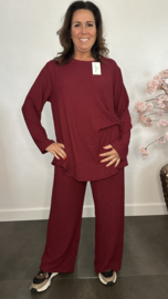 Crinkle pak met Gesp Bordeaux