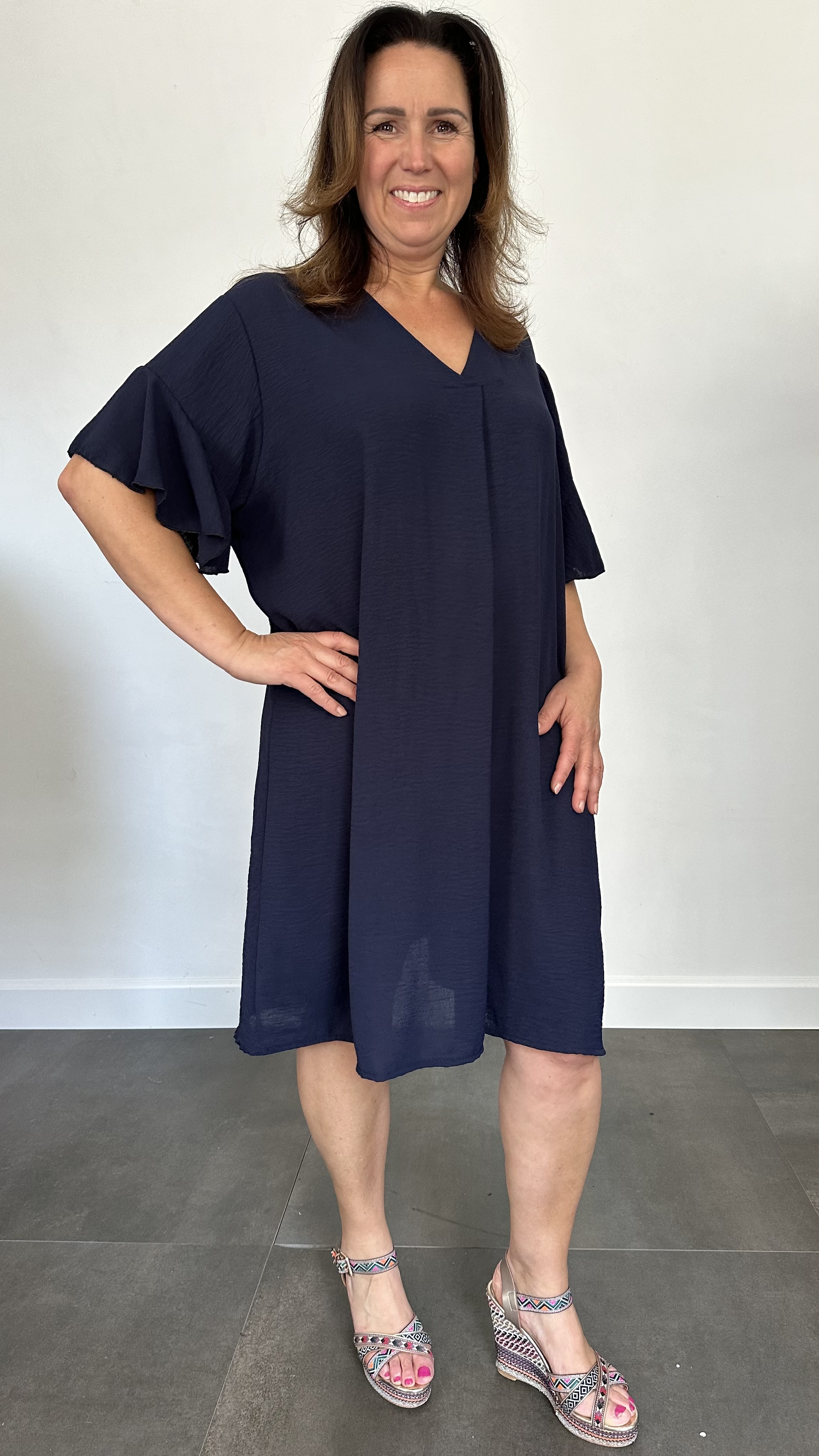 Jurk Niki +Size marine