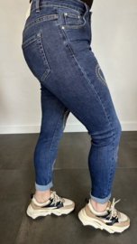Redberry momfit jeans glitter hart