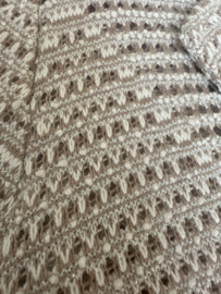 Opengewerkte blazer Taupe