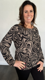 Ballon shirt met elastiek Fien (+size)