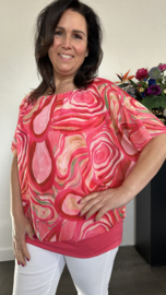 Blouse met boord Avalon pink