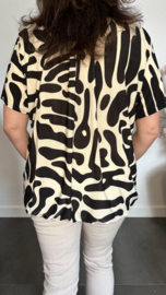 Ballon shirt met elastiek Fantasy Animal zwart