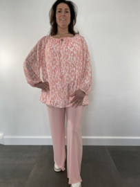 Broek met wijde pijpen roze