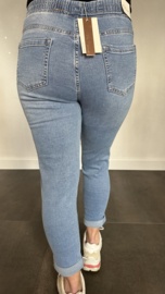 B.S. Joggjeans met elastiek denim blue
