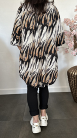Tuniek soft met flared mouw Tijger