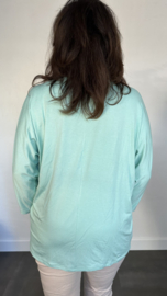 Shirt Debby met vleermuismouw mint