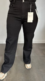 Red Berry Jeans wide leg glitter zwart