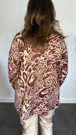Trui panter bordeaux
