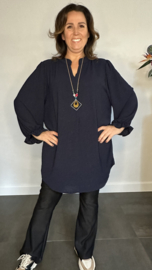 Tuniek Maya lange mouw +SIZE marine