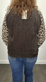 Velvet sweater panter sparkle Choco